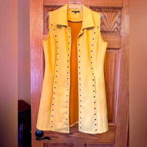 Radzoli Yellow Vest with Stud Accents